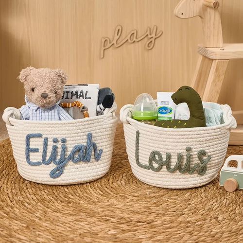باسكت كروشيه مخصوص باسم طفلك | Cozy Baby Personalized Crochet Basket
